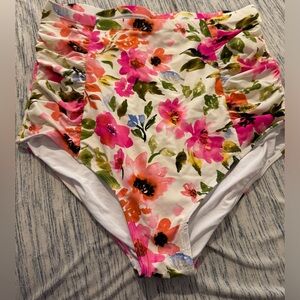 Coral Reef Swim bottoms. They are the sunbaked high waisted.